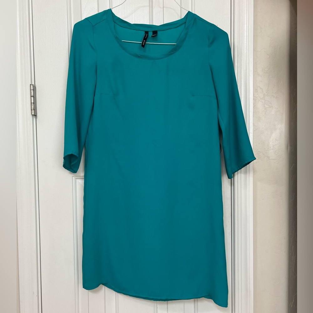 MNG  midi green dress with sleeves XS/2
